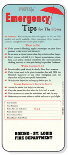 EMERGENCY TIPS FOR THE HOME