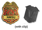 Plastic Firefighter Badges - Imprinted (with plastic clip)