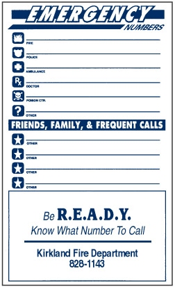 Flexible Info Magnet Emergency