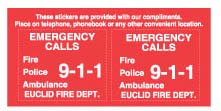 EMERGENCY PHONE LABELS - CUSTOM