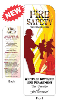 Fire Safety Prevention and Escape Bookmarks - Imprinted