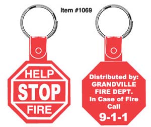 STOP SIGN KEY TAG
