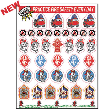 Fire Safety Mini-Sticker Sheet