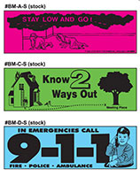 FIRE SAFETY BOOKMARKS STOCK