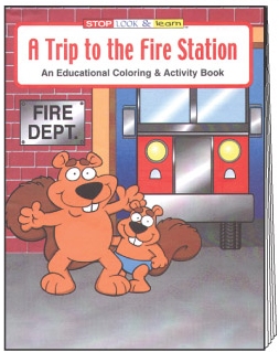 A Trip to the Fire Station Coloring Book - Stock