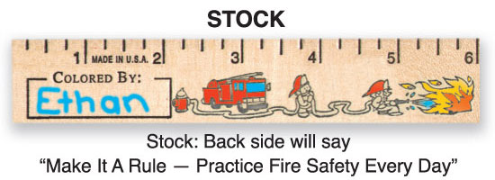6" Wood Color Me Ruler - Stock