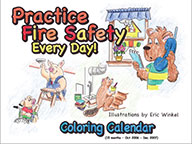 Fire Safety Coloring Calendar--15 Month --STOCK