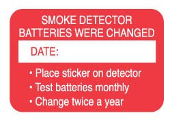 DATE OF SMOKE DETECTOR REMINDER