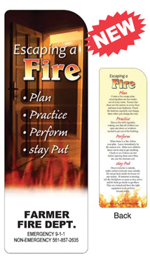 Escaping a Fire - Bookmark - Imprinted