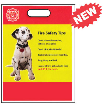 Fire Safety Tips - 11" x 15" Take Home Bag - Stock