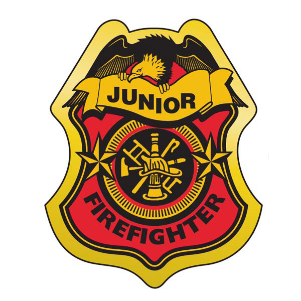 Stick On Junior Firefighter Badges Stock Badges
