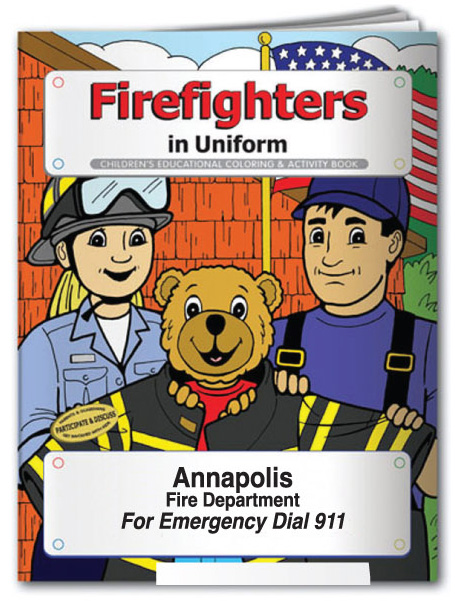 Firefighters in Uniform  Coloring Book - Imprinted