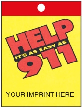 Help It's As Easy As 911- Litter Bags - Imprinted
