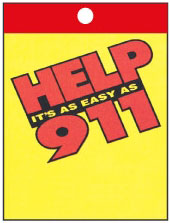 Help It's As Easy As 911 - Litter Bags - Stock