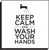 Keep Calm And Wash Your Hands Temporary Tattoo (Stock)