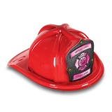 DELUXE Plastic Fire Hats - Pink Maltese Design (Custom)