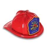 DELUXE Plastic Fire Hats - Fire Hat Maltese Blue Shield Design (Custom)