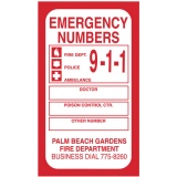 Emergency Numbers Flexible Magnets (Custom)