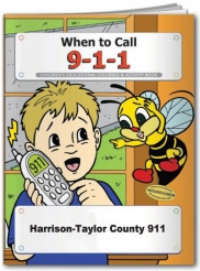 "When to Call 9-1-1" Coloring & Activity Books (Custom)