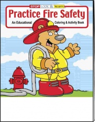 "Practice Fire Safety" Coloring Books - Spanish (Stock)