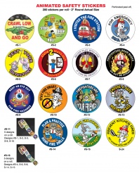 2" Animated Safety Stickers (Stock)