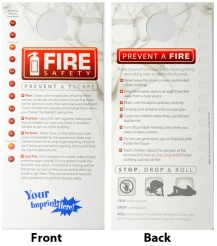 "Fire Safety" Waterproof Door Knob Hangers (Custom)