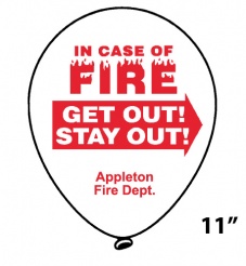 Fire Safety Quality Balloons - 11"