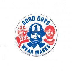 3'' Stickers "Good Guys Wear Masks" (Stock)