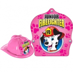 DELUXE Fire Hats - Pink Dalmation Design (Stock)