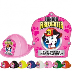 DELUXE Fire Hats - Pink Dalmation Design (Custom)