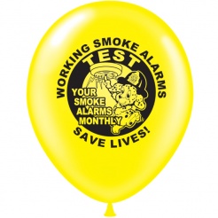 9" Balloons - Fire Safety Theme (Stock)