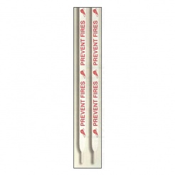 Shoelaces "PREVENT FIRES" White (Stock)