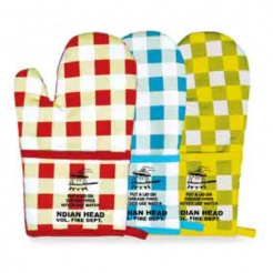 Oven Mitts - Plaid & Solid (Custom)