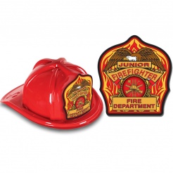 DELUXE Fire Hats - Jr. Firefighter Design (Stock)