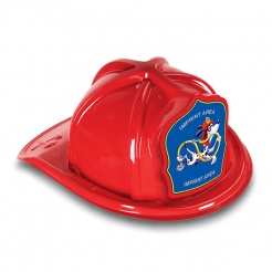 DELUXE Plastic Fire Hats - Dalmatian Blue Shield Design (Custom)