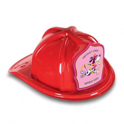 DELUXE Plastic Fire Hats - Dalmatian Pink Shield Design (Custom)