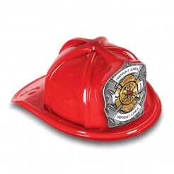 DELUXE Plastic Fire Hats - FD Gold & Silver Design (Custom)