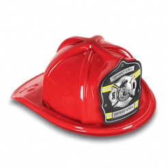 DELUXE Plastic Fire Hats - Firefighter Silver & Black Design (Custom)