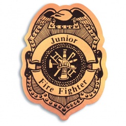 Stick-On Junior Firefighter Badges (Stock)