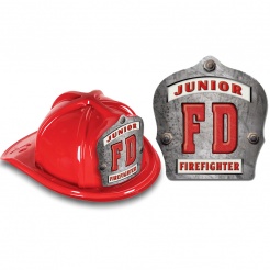 DELUXE Fire Hats - Junior Firefighter "FD" Design (Stock)