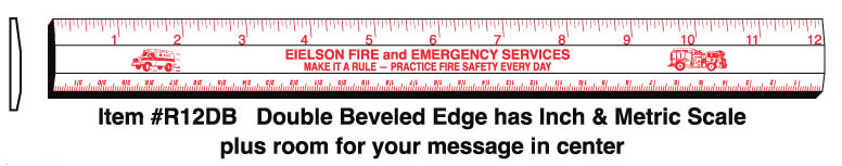Plastic 12" Rulers Double Beveled