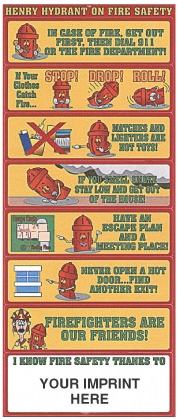 Henry Hydrant Fire Safety Sticker Sheet