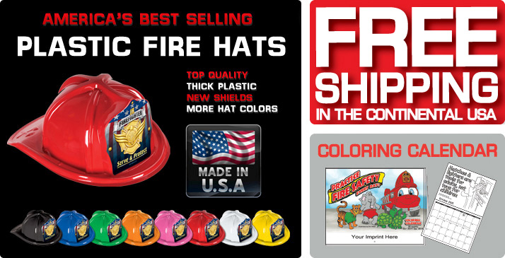 Fire Prevention Week Promotional Items Fire Education Items Children S Plastic Fire Safety Hats Imprinted Fire Safety Prevention Fire Department Recognition Awards And Gifts At Stephens Publishing