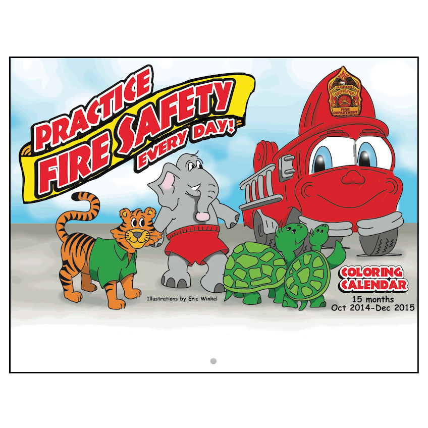 Fire Safety Coloring Calendars (Stock)
