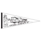 Color-Me "Fire Safety" Pennants (Stock)