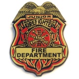 Clip-On Junior Firefighter Plastic Badges (Stock)