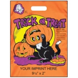 Trick or Treat Halloween Bags 11"x15" Reflective Orange (Custom)