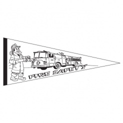 Color-Me "Fire Safety" Pennants (Stock)