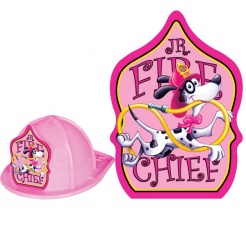 CLASSIC Fire Hats - Pink Dalmation Design (Stock)