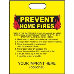 "Prevent Home Fires" 11"x15" Take Home Bags (Custom)